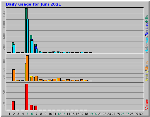Daily usage for Juni 2021 Daily usage for Juni 2021