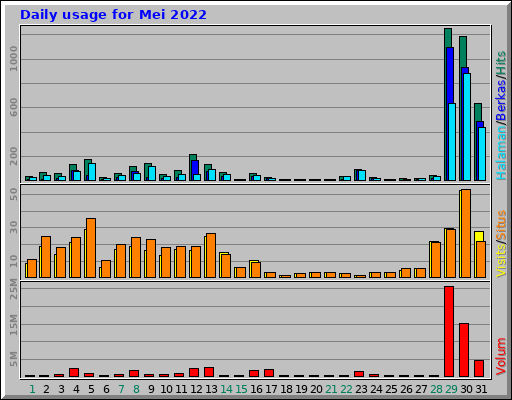 Daily usage for Mei 2022