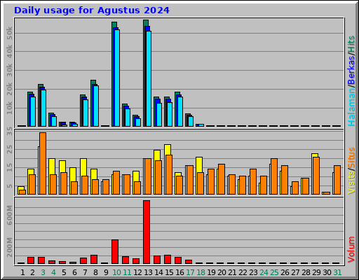 Daily usage for Agustus 2024 Daily usage for Agustus 2024