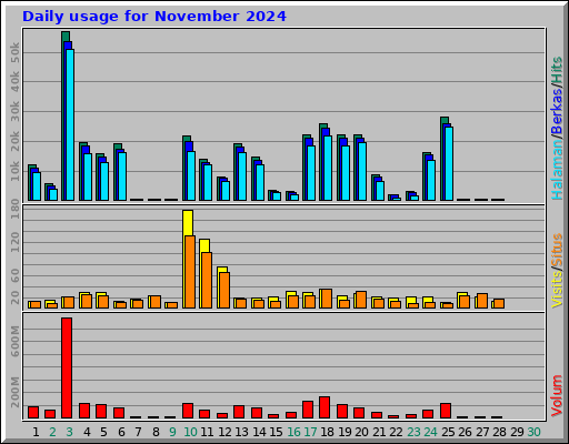 Daily usage for November 2024