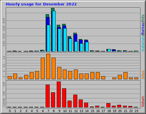 Hourly usage for Desember 2022 Hourly usage for Desember 2022