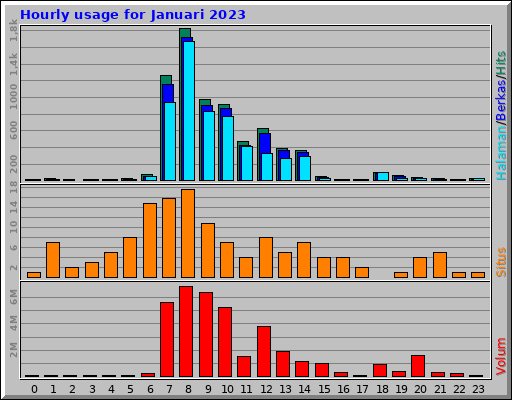 Hourly usage for Januari 2023 Hourly usage for Januari 2023