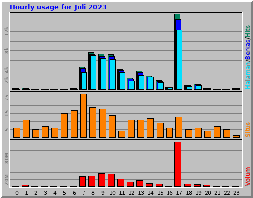 Hourly usage for Juli 2023