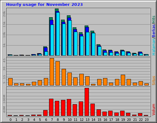 Hourly usage for November 2023