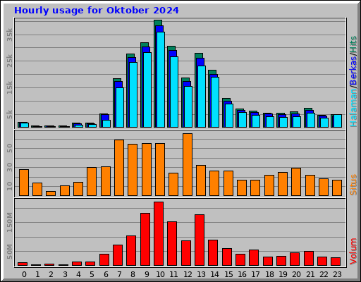 Hourly usage for Oktober 2024