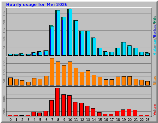 Hourly usage for Mei 2026