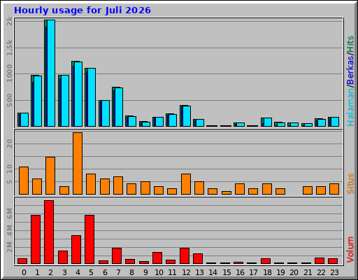Hourly usage for Juli 2026